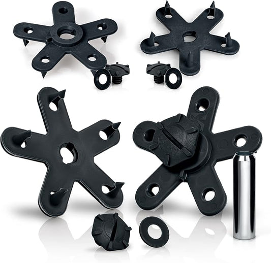 Eagle Klaw 2.0 Floor Mat Clips (4 Sets) for Car Mats and Floor Liners - Made in USA Car Accessories - Black - 2 Car Floor Mats kit + 3/8" Cutter