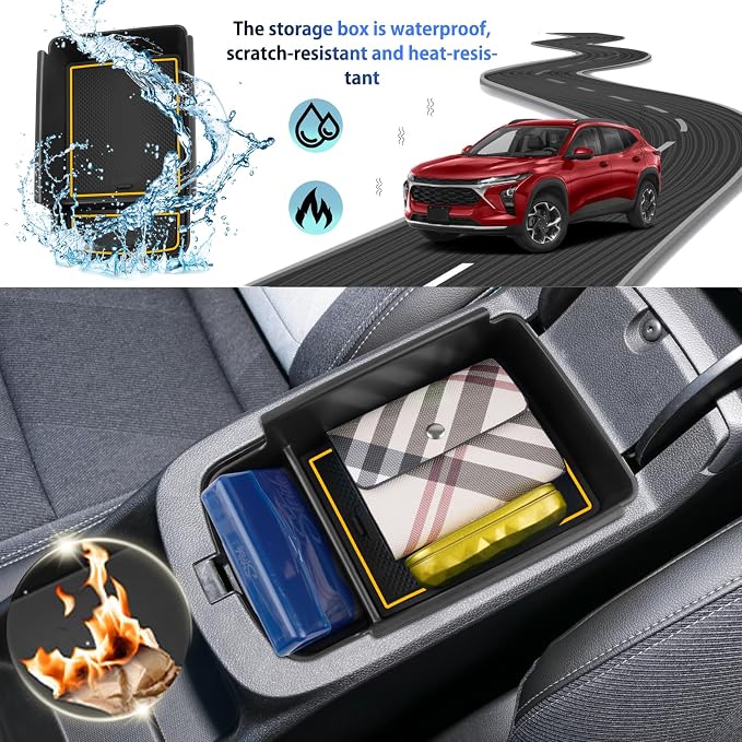 SHAOHAO 2025 2026 Chevy Trax Center Console Organizer Tray Compatible with 2024 2025 2026 Chevy Trax Accessories (LS/1RS/LT/2RS/ACTIV) Armrest Storage Box Organizer 2024 2025 2026 Trax Insert Tray