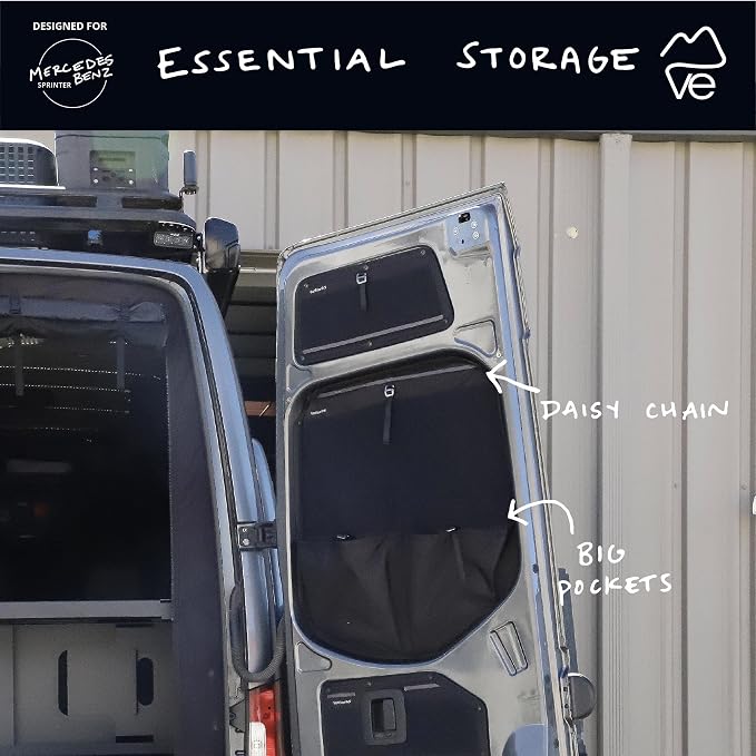 VanEssential Rear Door MIDDLE Storage Panels (Pair) Designed for Mercedes-Benz VS30 (Van Years 2019 to Current)