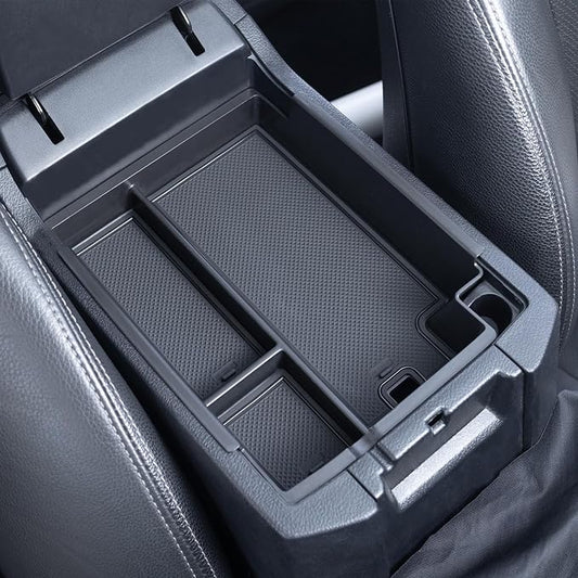 JKCOVER Center Console Full Organizer Tray Compatible with Toyota 4Runner 2010-2020 2021 2022 2023 2024 Accessories,Insert Armrest Box Secondary Storage ABS Black Materials