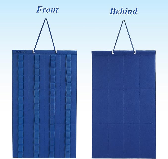 Hanging Storage Organizer for Toy Cars Felt Display Case Hold Up 60 Toy Cars (Without Accessories)(Blue)
