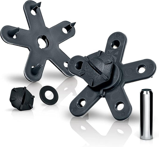 Eagle Klaw 2.0 Floor Mat Clips (8 Sets) for Car Mats and Floor Liners - Made in USA Car Accessories - Black - 4 Car Floor Mats kit + 3/8" Cutter