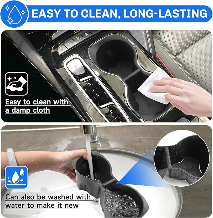 SXCY 2021 2022 2023 Envision Cup Holder Insert 2023 Buick Envision Accessories TPE Cup Holder Limiter for 2023 2022 Buick Envision Console CupHolder Adapter Non-Slip Drink Stopper Drink Stabilizer