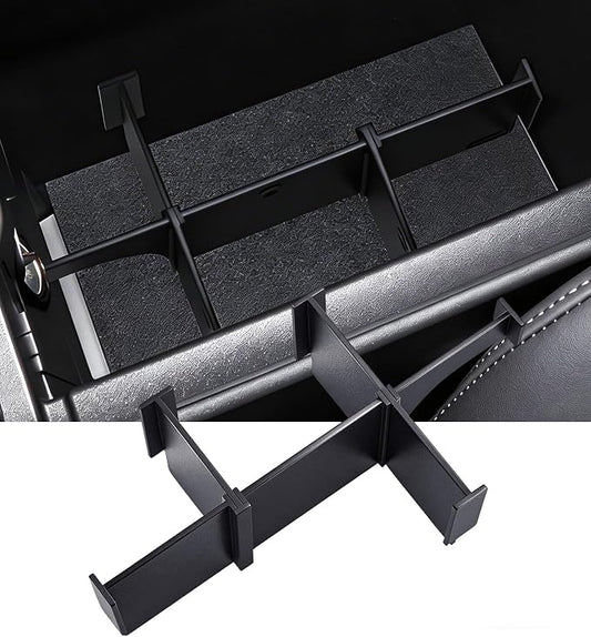Center Console Dividers Organizer Compatible with Toyota RAV4 2026, Interior Accessories Armrest Box Insert Storage Dividers for 2026 RAV 4, Black