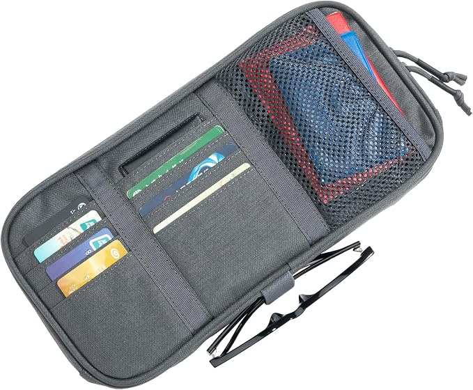 EXCELLENT ELITE SPANKER Car Sun Visor Organizer Auto Interior Accessories Visor Storage Pouch Holder for Car, SUV, Truck with Multi-Pocket(Grey)