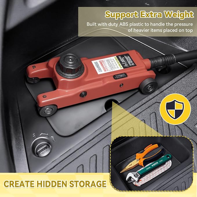Rear Trunk Side Storage Lid Compatible with 2023 2024 2025 Honda Pilot Accessories 7 & 8 Seat Models ONLY, Trunk Organizer Left Driver Side Pocket Cover Hidden Compartment, Durable ABS