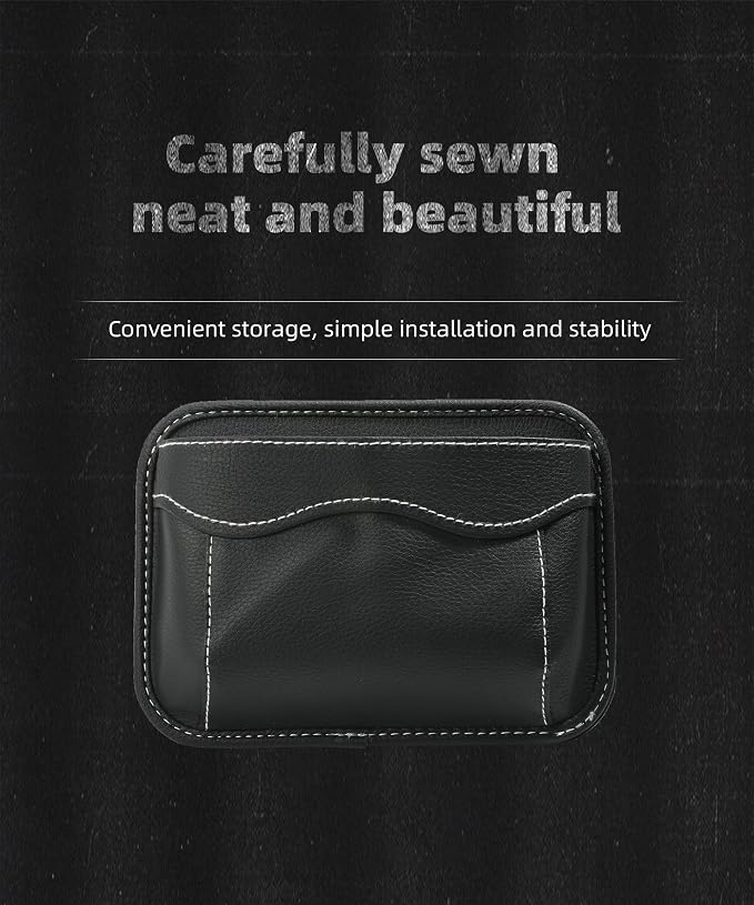 SUJADE YAKEFLY Car Seat Side Pocket Organizer, PU Leather Cell Phone & Sunglasses Holder, Gap Filler, Mini Storage Bag