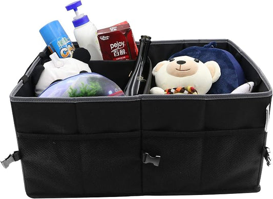 FH Group E-Z Travel™ Collapsible Multi-Compartment Car Trunk Organizer, Cargo Storage Organizer for Cars, SUVs, and Trucks Gray
