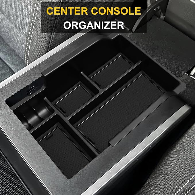 Center Console Organizer Tray for 2026 2025 GMC Terrain (Elevation Denali At4) Interior Accessories Middle Console Armrest Storage Coin Box