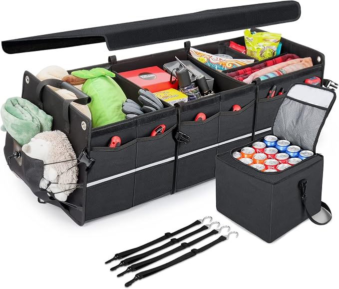 AstroAI Air Compressor Integrated Metal StructureTire InflatorI&Car Trunk Organizer Storage