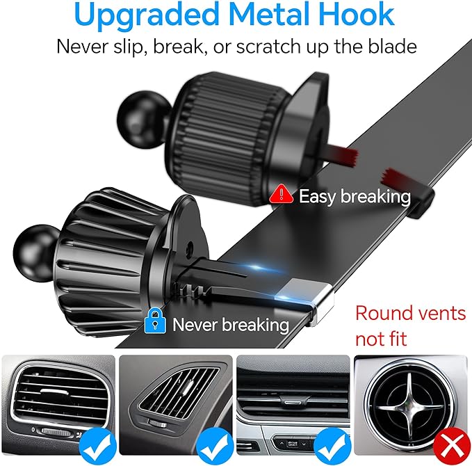 Coolpow for MagSafe Car Mount【Windshield+Vent+Dash】 Magnetic Phone Holder for Car Phone Holder Mount Cell Phone Holders for Your Car Accessories for Women Men for iPhone 17 16 15 Universal Hood Vents
