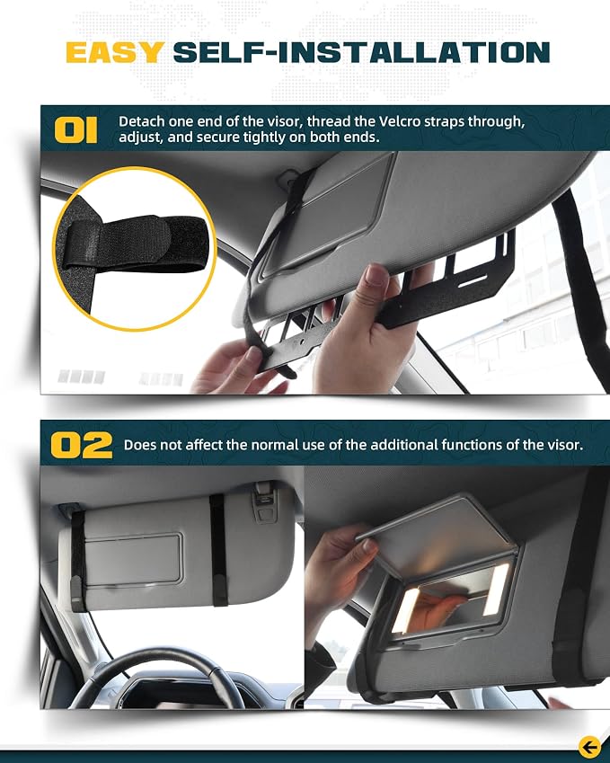 Trumgeta 7"x13" Universal Sun Visor Organizer Rigid MOLLE Panel for Vehicle Car SUV Trucks Tactical Gears Interior Accessories