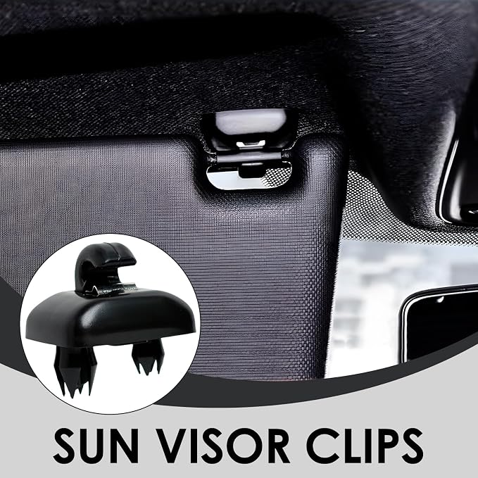 2015 Q5 Sun Visor Clip Replacement Compatible with Audi, Sunvisor Inner Clip for A1 A3 A4 A5 A6 Q3 Q5 S3 S4 S5 TT, ABS Construction Interior Sunscreen Holder Hook, OEM #8U0857562A (1Pcs Black)