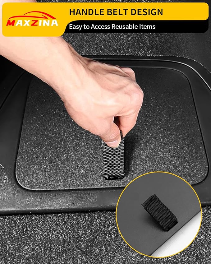 Rear Trunk Organizer Cover Compatible with 2023 2024 2025 2026 Honda Pilot Trunk Organizer Storage Bin Lid Left Driver Trunk Side Storage Box Cover Protector Black 7&8 Seats Pilot Accessories