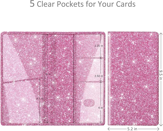 FINPAC Car Registration and Insurance Card Holder, Vehicle Glove Box Card Organizer Wallet Automobile Accessories for License