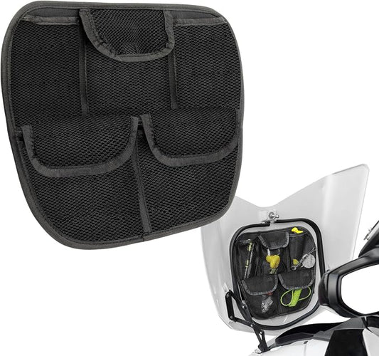Front Trunk Lid Organizer with 5 Mesh Wall Pocket for Spyder, Frunk Tool Bag Storage Accessory for Can-Am Spyder F3 F3-S F3-T F3-L 2015-2025 (Black Style)