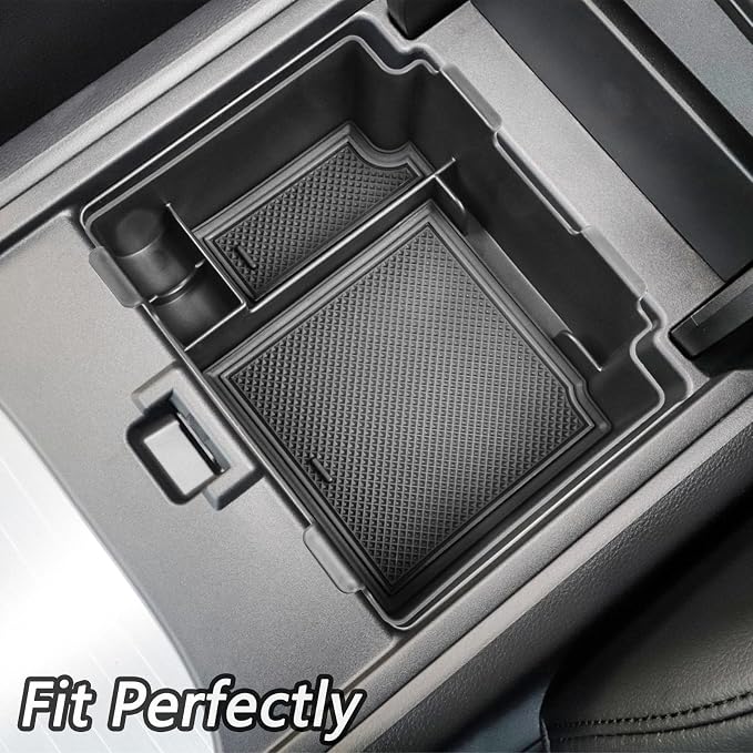 EDBETOS Center Console Organizer Tray Compatible with 2019-2023 2024 Acura RDX Accessories Rdx Armrest Box Insert Tray Interior Secondary Armrest Storage Box, ABS Black Trim