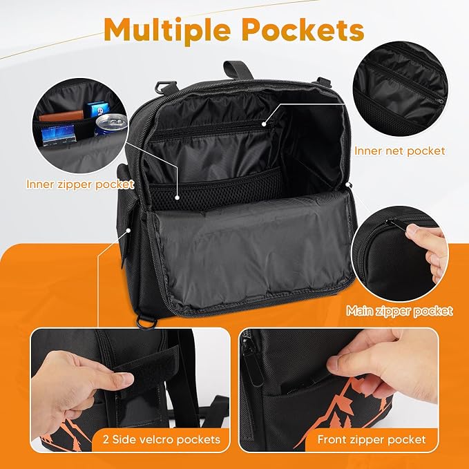 Powerty Upgrade Toyota RAV4 Trunk Organizer, RAV4 Cargo Organizer Cargo Storage Bag for 2019-2025 Toyota RAV4 Accessories Orange