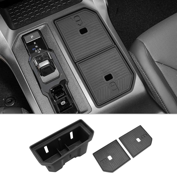 CDEFG for 2026 Toyota RAV4 Center Console Organizer for 2026 Toyota RAV4 Accessories Middle Console Organizer Tray Storage Box (Cup Holder w/Lids)