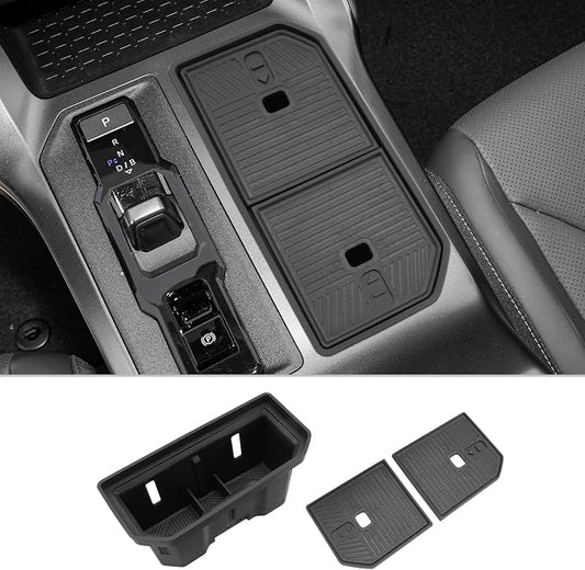 CDEFG for 2026 Toyota RAV4 Center Console Organizer for 2026 Toyota RAV4 Accessories Middle Console Organizer Tray Storage Box (Cup Holder w/Lids)