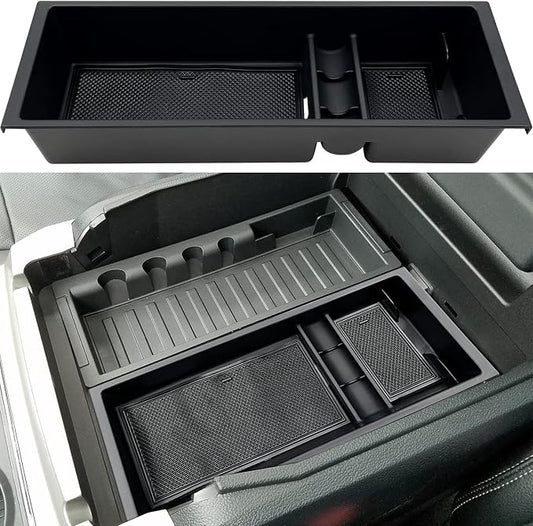 Compatible with F150 2021 2022 2023 2024 2025, F150 Lightning 2022-2025 Accessories Center Console Tray Organizer Armrest Box Secondary Storage