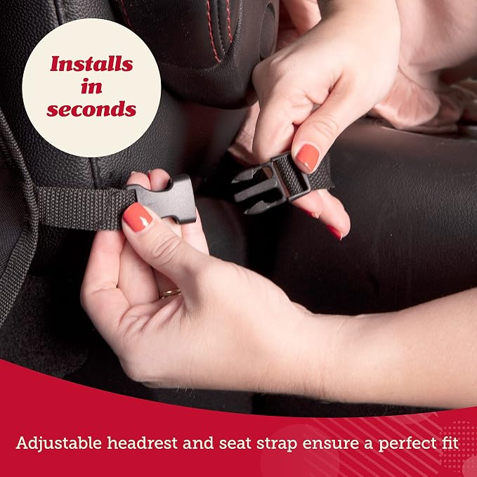 Lusso Gear Heavy Duty Kick Mats (2 Pk) - Back Seat Protector, Sag Proof, Waterproof, Car Back Seat Cover for Kids Who Make Big Messes, 3 Reinforced Storage Pockets, Premium Oxford Fabric (Red)