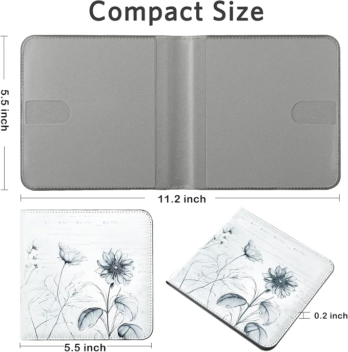 CoBak Car Registration and Insurance Holder - Men and Women Small Lightweight Vehicle Glove Box Car Organizer, Auto Truck Comparment Accessories Case for Essential Document, Driver License (Sunflower)