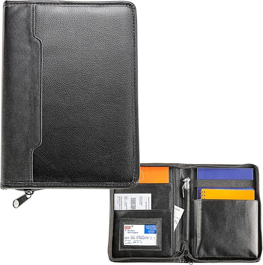 High Road Car Owners Manual Case and Glove Compartment Document Holder - Pebbled Faux Leather Glove Box Organizer for Car, SUV, Truck