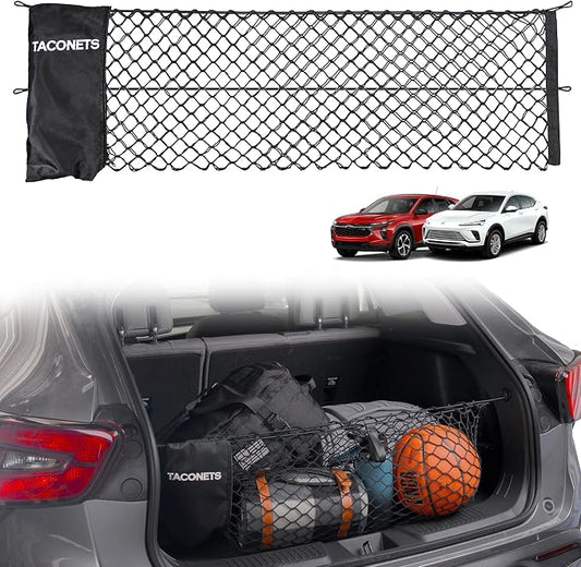 TacoNets Envelope Cargo Net for Chevy Trax/Buick Envista - Fits 2024-Current - Upgraded 5mm Bungee - Integrated Storage Bag - Heavy Duty Hooks - Designed in USA