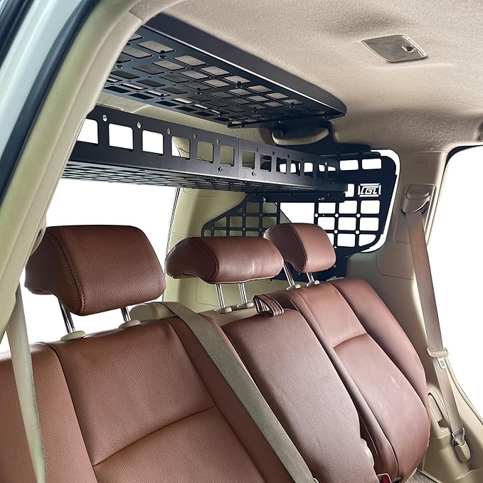HIGH FLYING for Toyota Prado LC150/Lexus GX460 Rear Window & Overhead Roof Molle Panels Storage Modular System Trunk Shelf Organizer Rear Cargo Racks