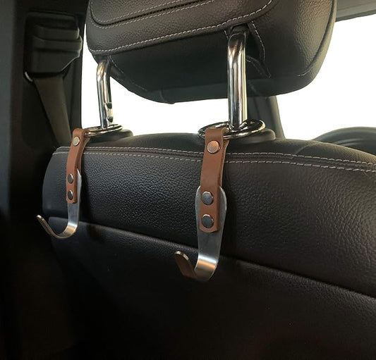 Headrest Hooks for Car 2 Pack Black