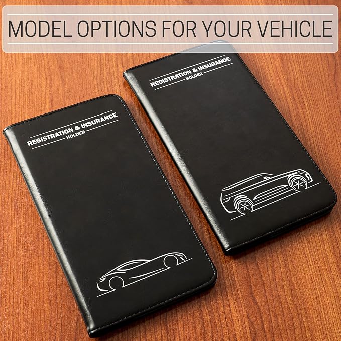 CANOPUS Car Registration & Insurance Holder, Vehicle Glove Box Organizer and Document Holder, Wallet for Auto - Includes 2 Sets of EZ Pass Strips, SUV