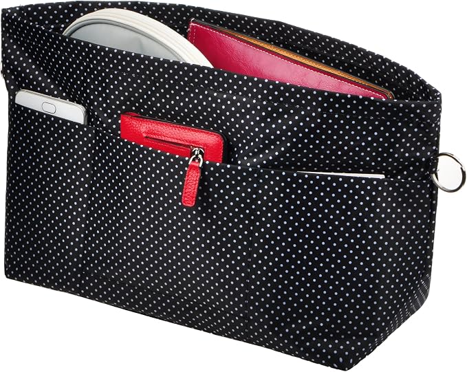 Vercord Handbag Purse Tote Pocketbook Organizer Insert Zipper Closure 11 Pockets 3 Sizes Many Colors