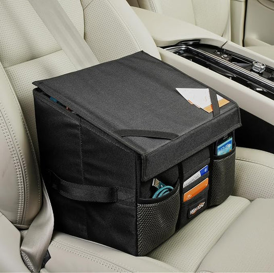 High Road Carganizer Front Seat Car Office Organizer and Mobile Office Work Truck Organizer with Filing Dividers and Desk Top Cover | Front Seat