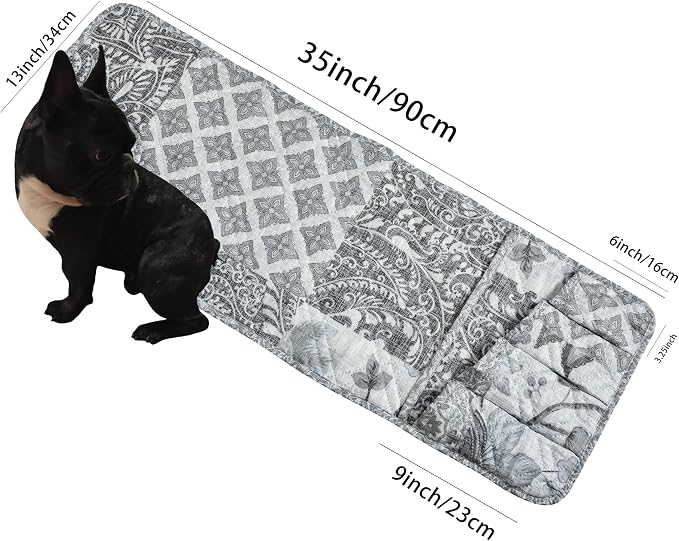 Brilliant Sunshine Multi Grey Flowers Patchwork Couch Armrest Organizer, Non Slip Armchair Caddy for Sofa Recliner, Washable Remote Control Holder, Storage for Magazine, Phone, iPad (35"×13")
