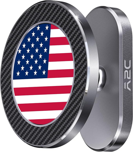 A2C American Flag Alloy Magnetic Golf Cart Phone Holder, 4th of July Golf Cart Decorations Fits EZGO, Club Car, 250 Anniversary USA Patriotic Golf Accessories for Men Golfers Women Essentials Gift